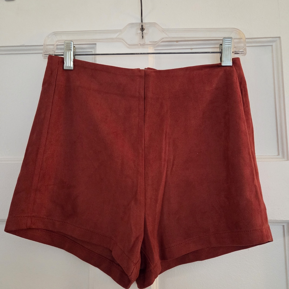Signature High Waist Red Shorts
